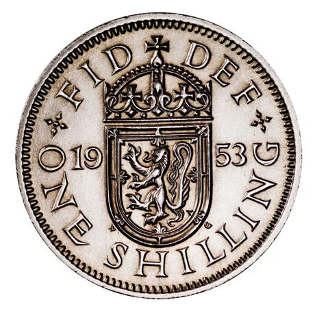One Shilling Coin Background & Composition