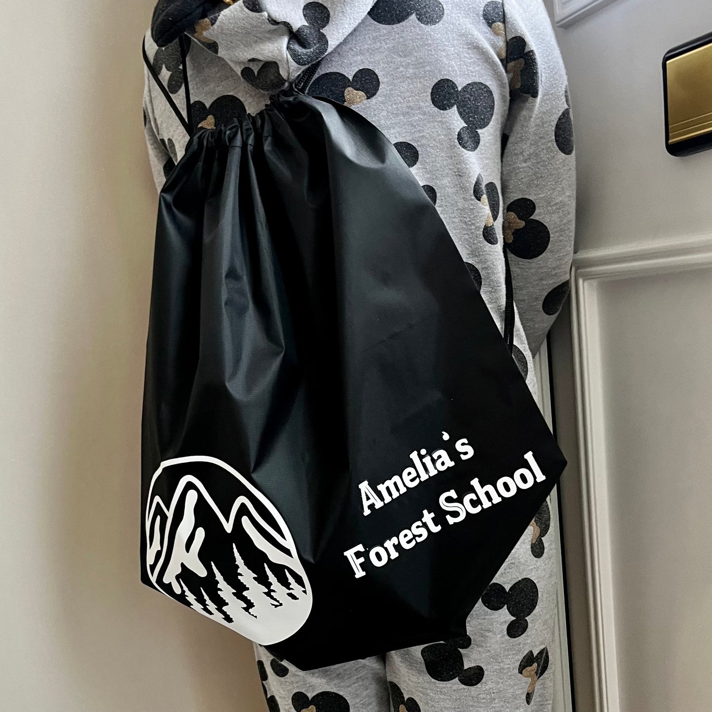 Personalised Forest School Bag - Draw Sting Bag - Back to School