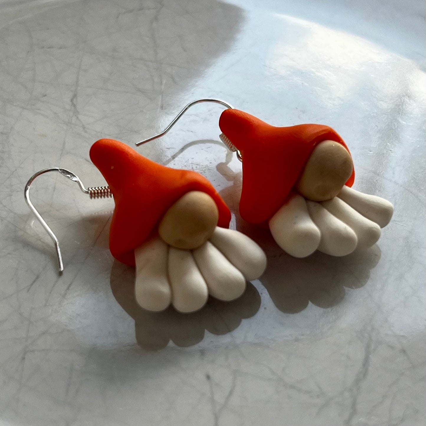 Orange Handmade Gnome - Gonk Polymer Clay Earrings - Christmas Gnome Earrings - Garden Gnome Earrings - Gnome Earrings Amazon - Made in UK