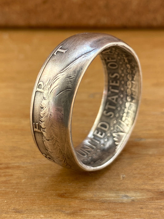Coin Ring | 40% Silver Kennedy Half Dollar | Made to order