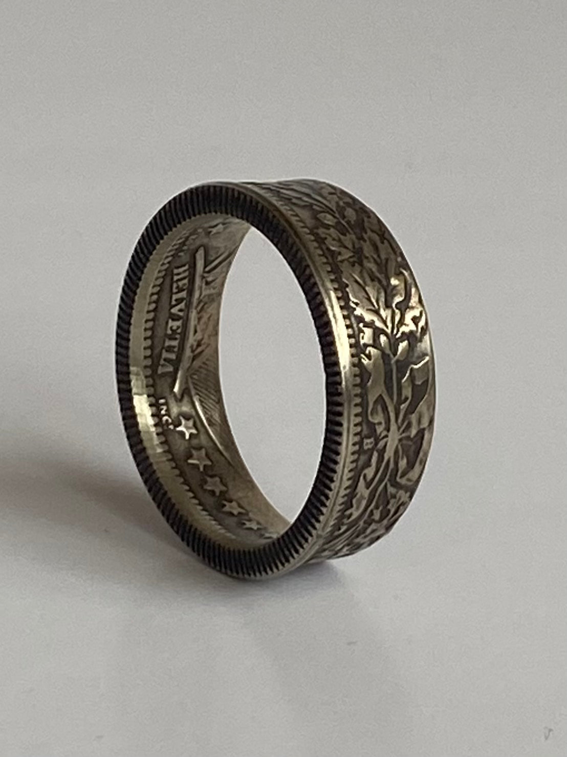 Coin Ring | 1963 Swiss Two Franc  | UK size S 1/2