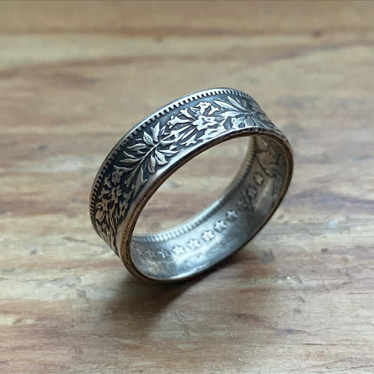 Coin Ring | 1963 Swiss Two Franc  | UK size S 1/2