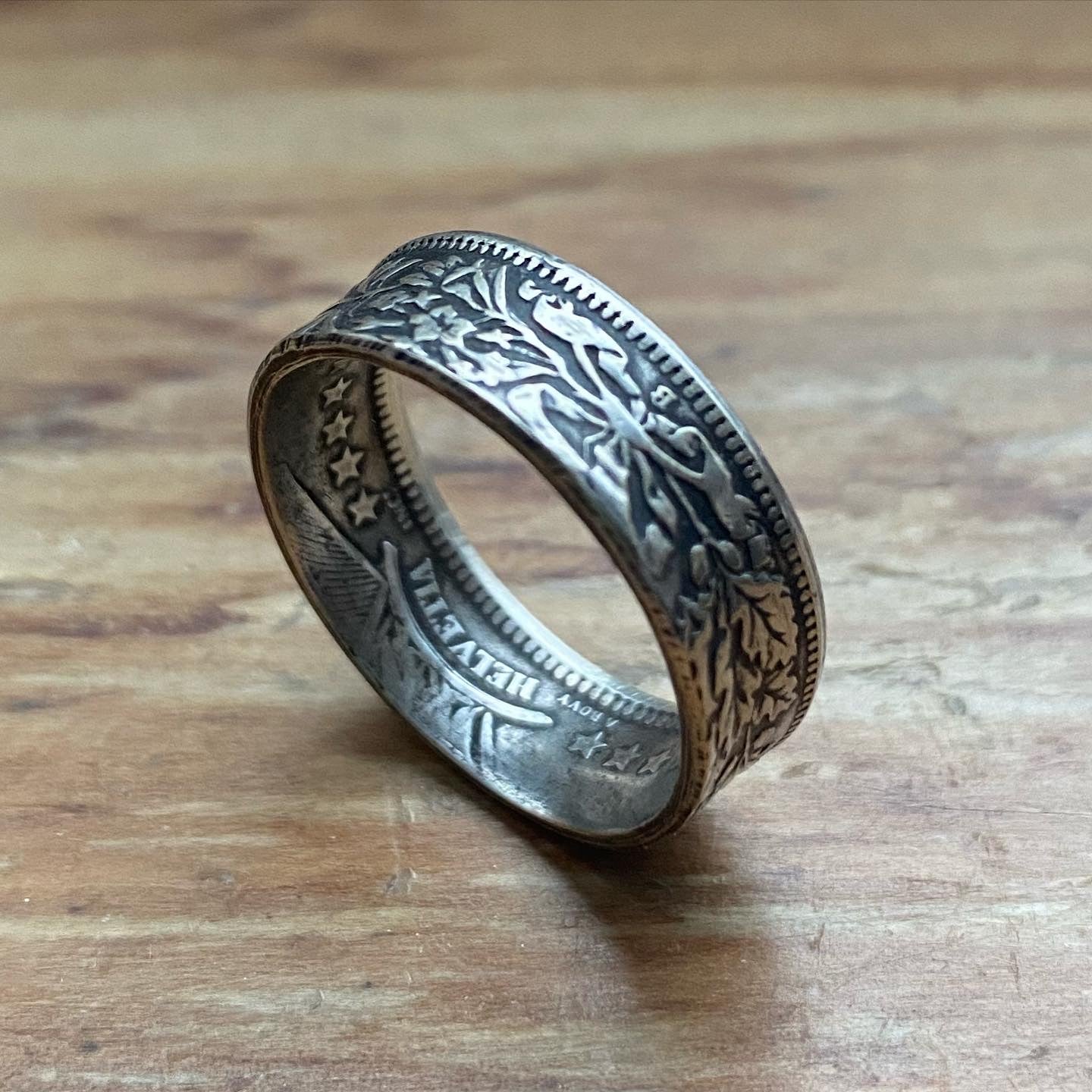 Coin Ring | 1963 Swiss Two Franc  | UK size S 1/2