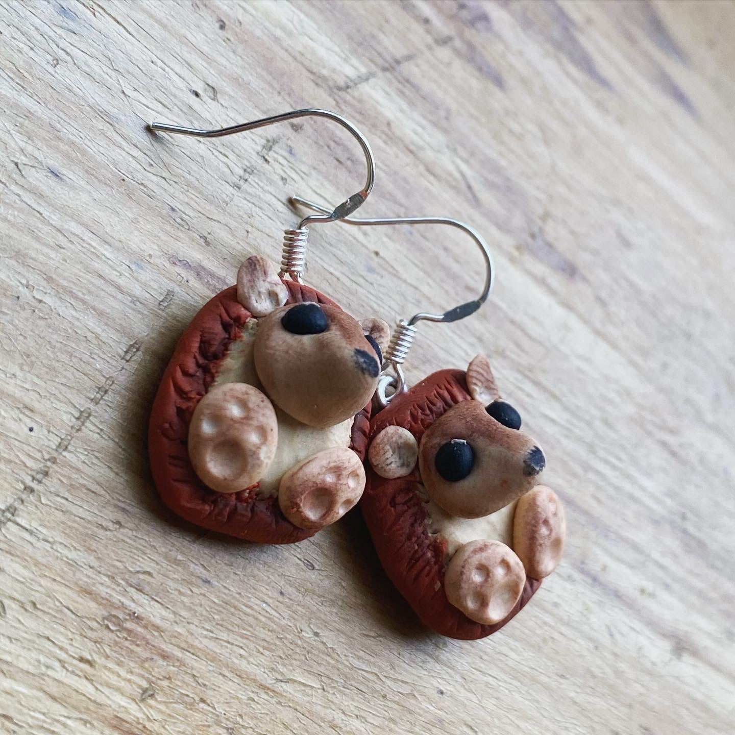 Handmade Earrings | Hedgehogs | Polymer Clay