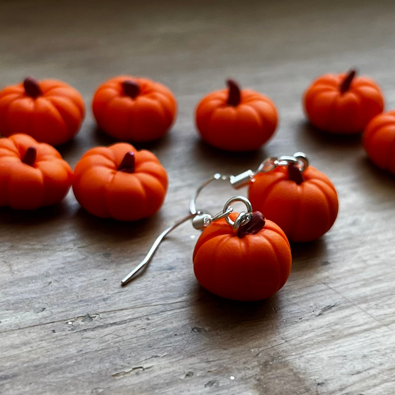 Handmade Earrings | Halloween Pumpkins | Polymer Clay