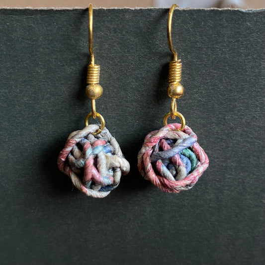 Handmade Earrings | Wrapped up | Created with Newspaper
